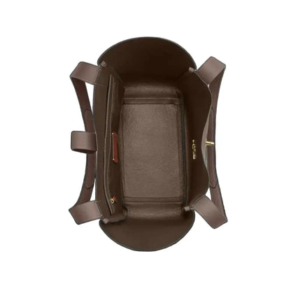 The Hadley Turnlock Tote Bag - Gold/Dark Stone