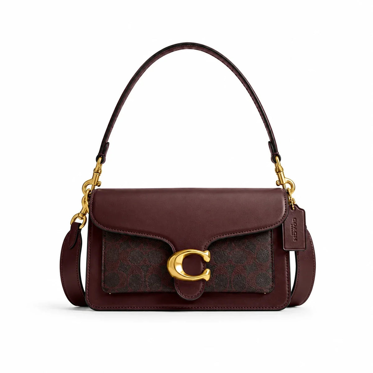 Tabby Schultertasche 26 – Messing/Ahorn